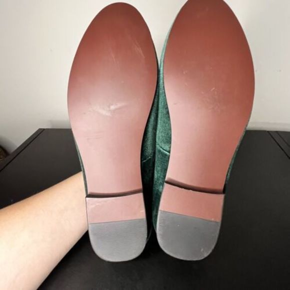 Harpelunde Medical Symbol Buckle Dress Shoes Green Velvet Loafers Men’s Size 10 - Picture 8 of 11